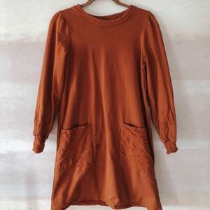 Fleece sweater dress